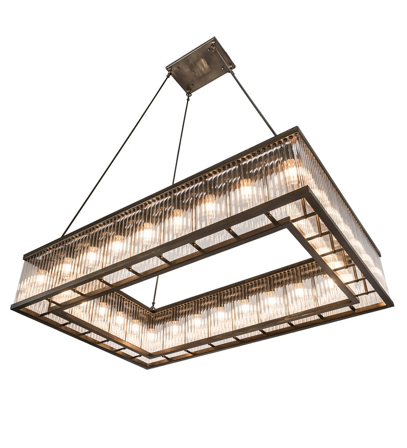 Meyda Tiffany 192928 28 Light Oblong Pendant, Antique Copper