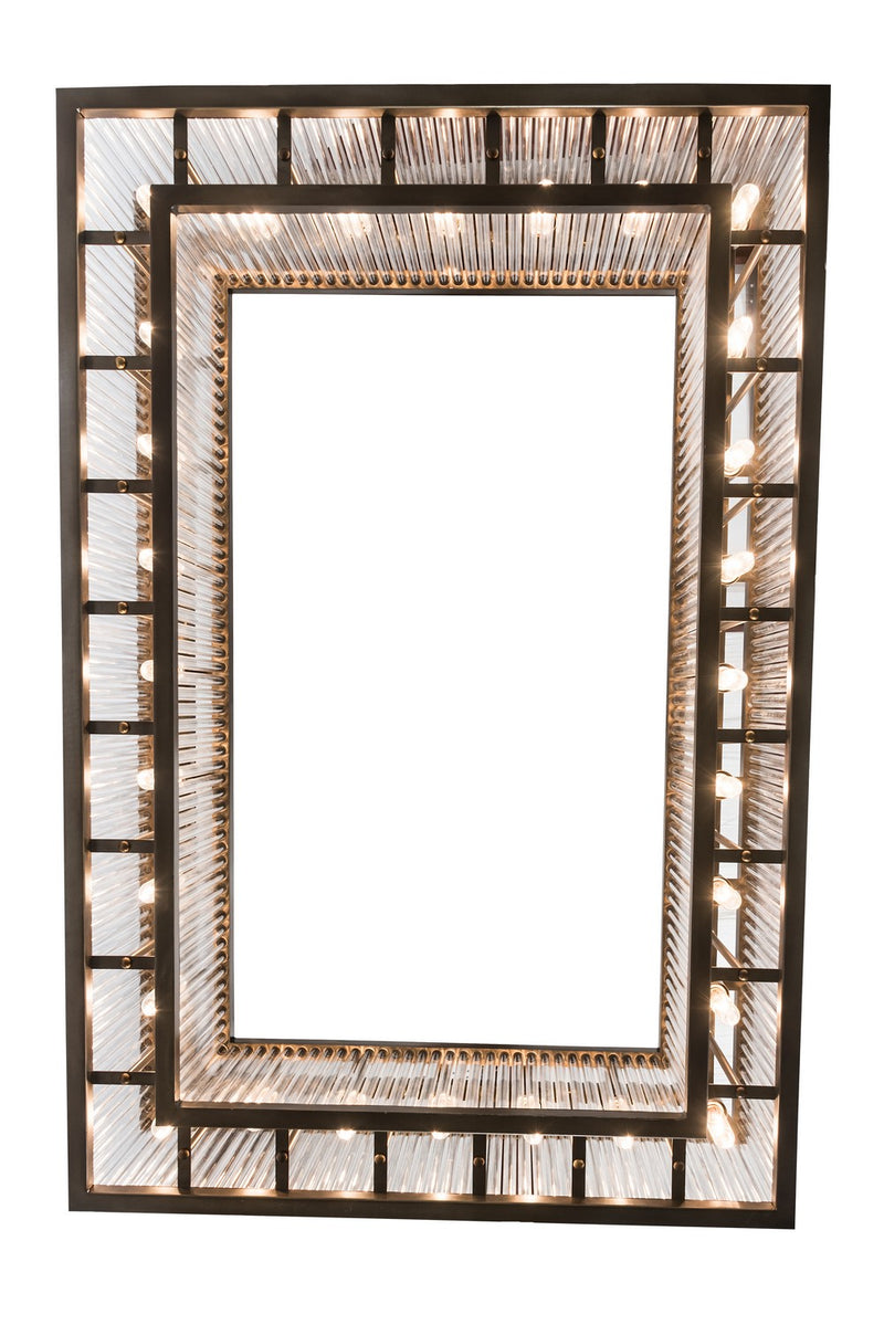 Meyda Tiffany 192928 28 Light Oblong Pendant, Antique Copper
