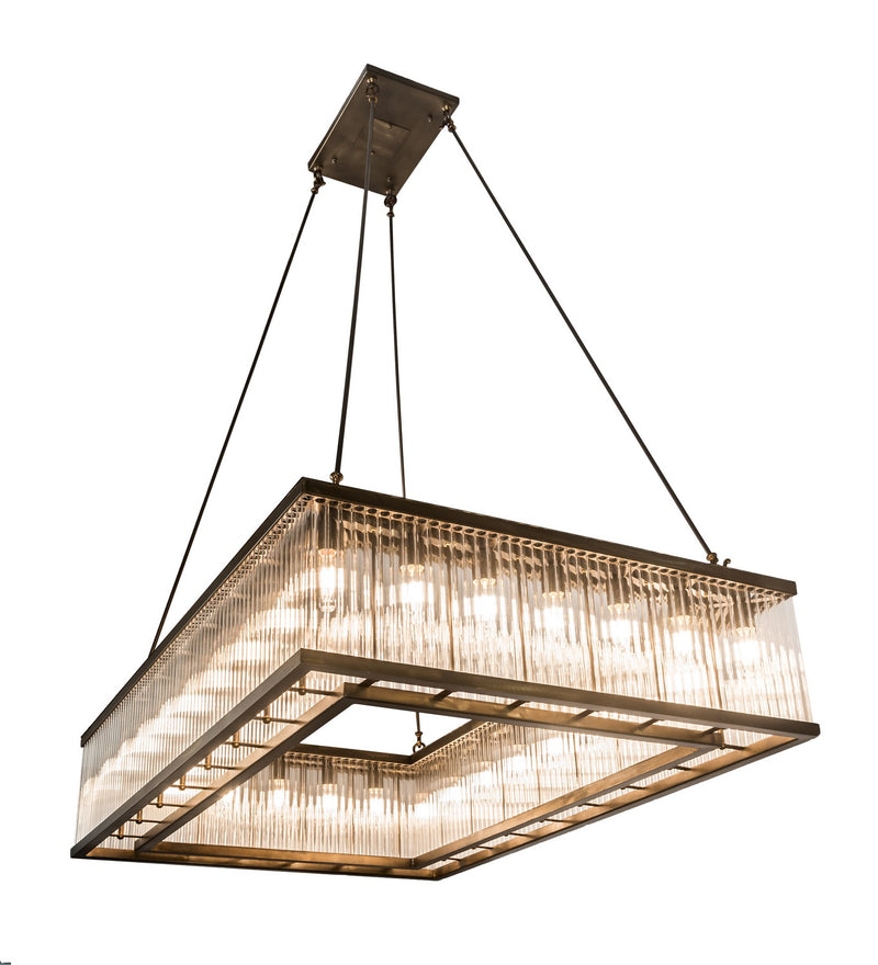 Meyda Tiffany 192928 28 Light Oblong Pendant, Antique Copper