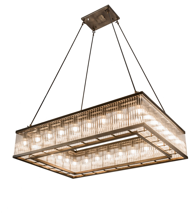 Meyda Tiffany 192928 28 Light Oblong Pendant, Antique Copper