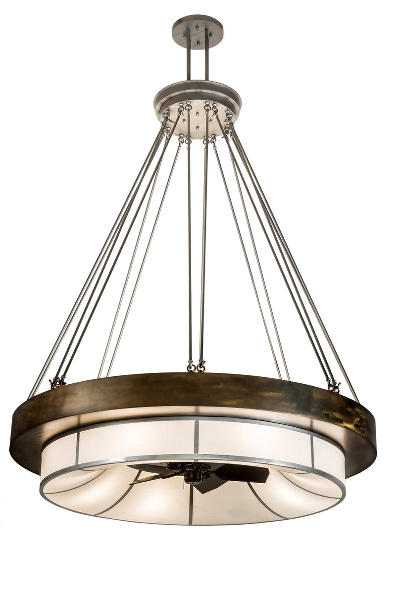 Meyda Tiffany 192958 16 Light Chandel-Air, Pewter/AntCopper/ExtChrome