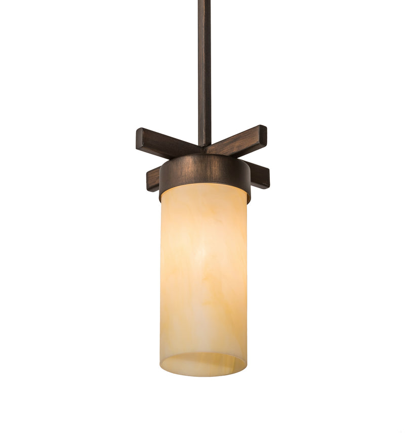 Meyda Tiffany 193468 One Light Mini Pendant, Cimarron Bronze