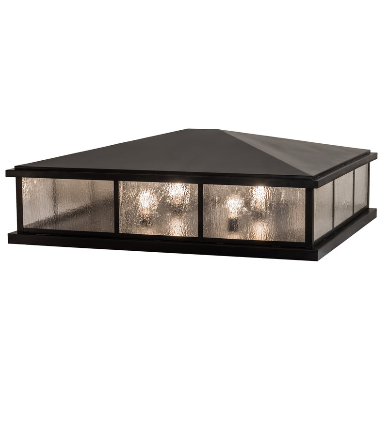 Meyda Tiffany 193552 Four Light Pier Mount, Craftsman Brown