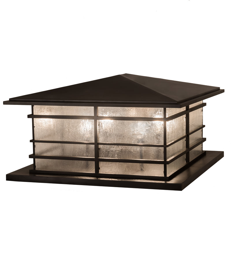 Meyda Tiffany 193556 Four Light Pier Mount, Craftsman Brown