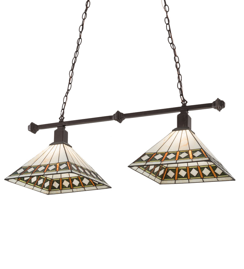 Meyda Tiffany 193707 Two Light Island Pendant, Mahogany Bronze