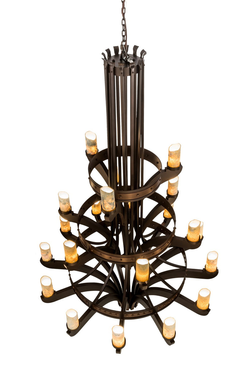 Meyda Tiffany 193768 21 Light Chandelier, Mahogany Bronze