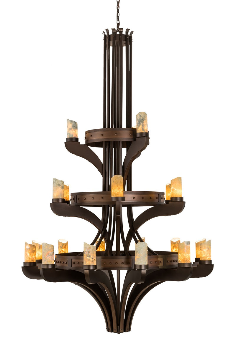 Meyda Tiffany 193768 21 Light Chandelier, Mahogany Bronze