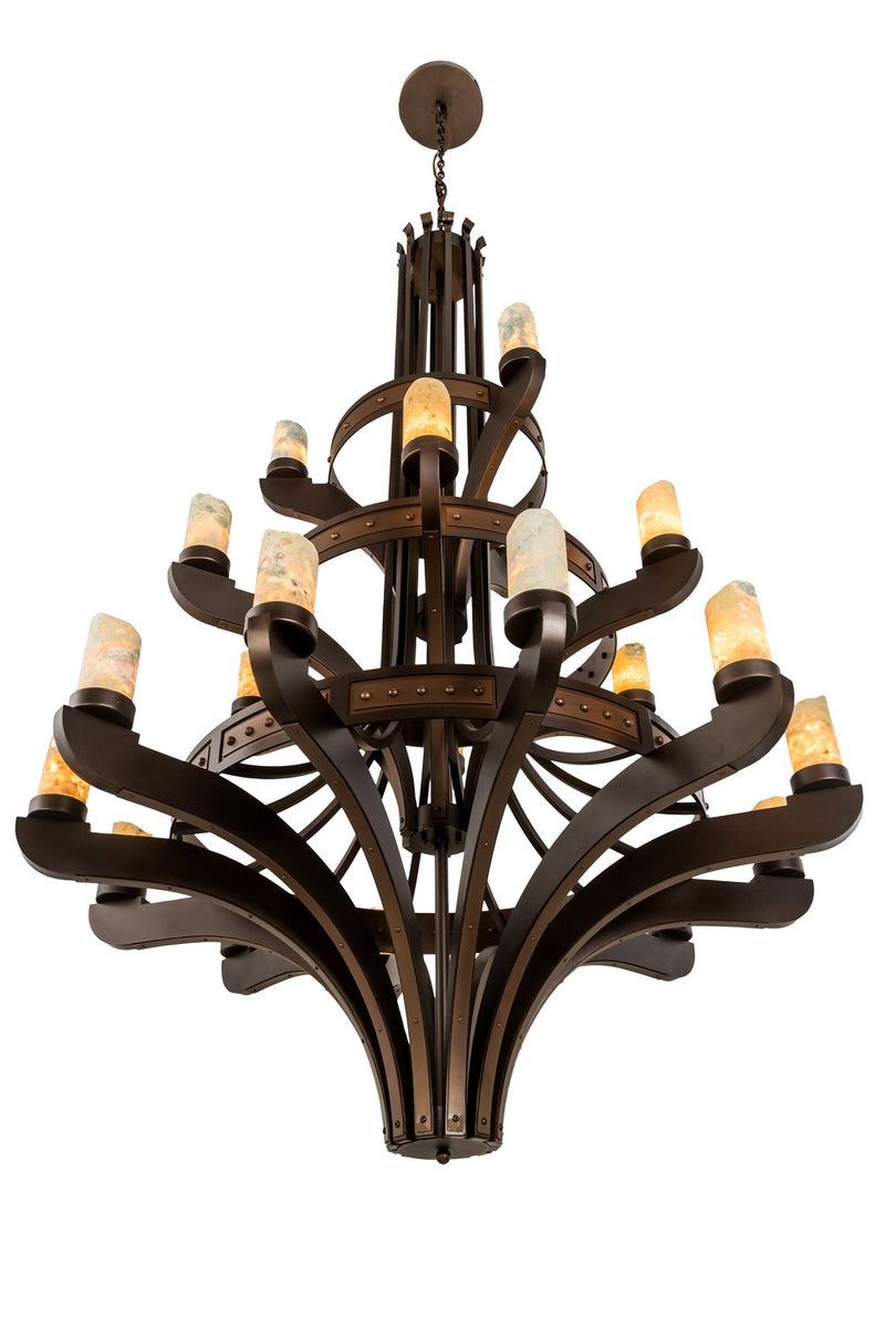 Meyda Tiffany 193768 21 Light Chandelier, Mahogany Bronze