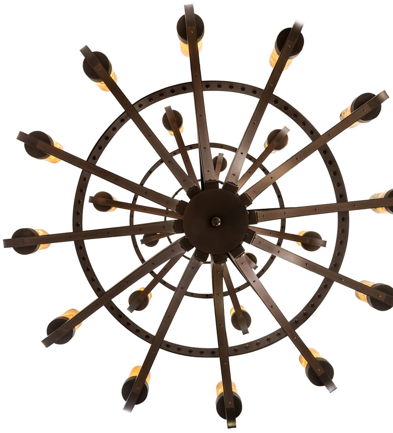 Meyda Tiffany 193768 21 Light Chandelier, Mahogany Bronze