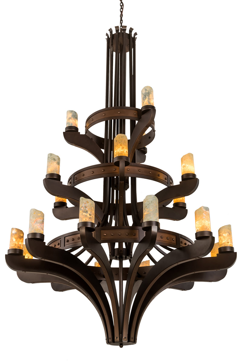 Meyda Tiffany 193768 21 Light Chandelier, Mahogany Bronze