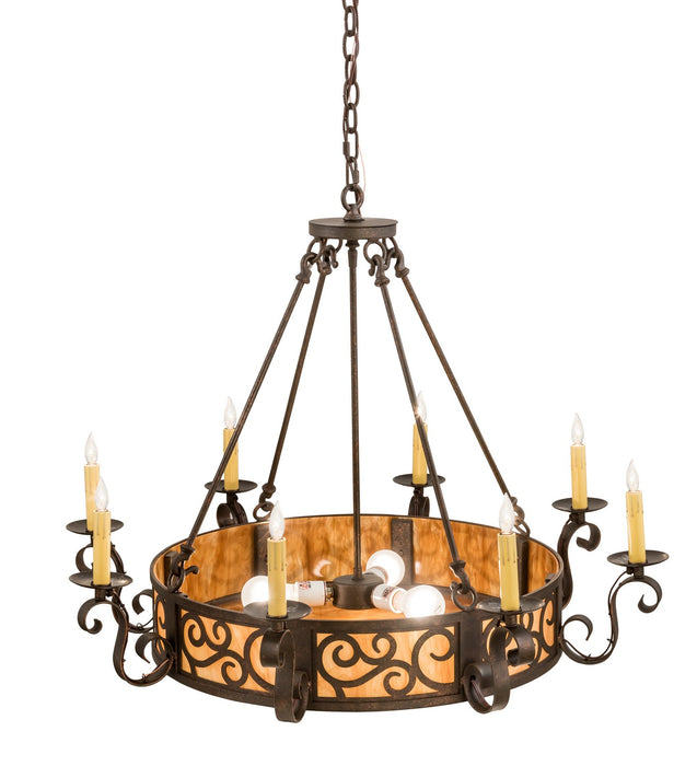 Meyda Tiffany 194319 11 Light Chandelier, Copper Rust