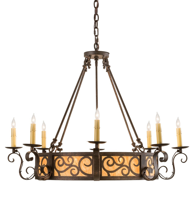 Meyda Tiffany 194319 11 Light Chandelier, Copper Rust