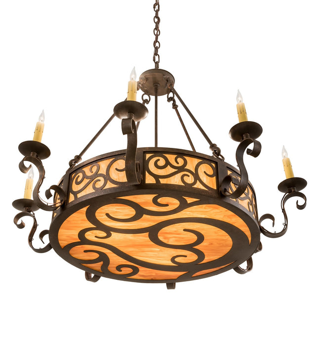 Meyda Tiffany 194319 11 Light Chandelier, Copper Rust