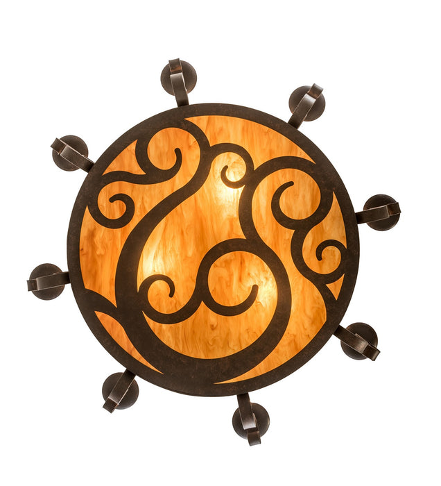 Meyda Tiffany 194319 11 Light Chandelier, Copper Rust