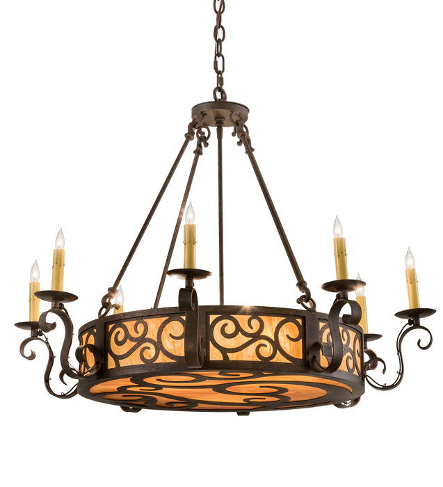 Meyda Tiffany 194319 11 Light Chandelier, Copper Rust