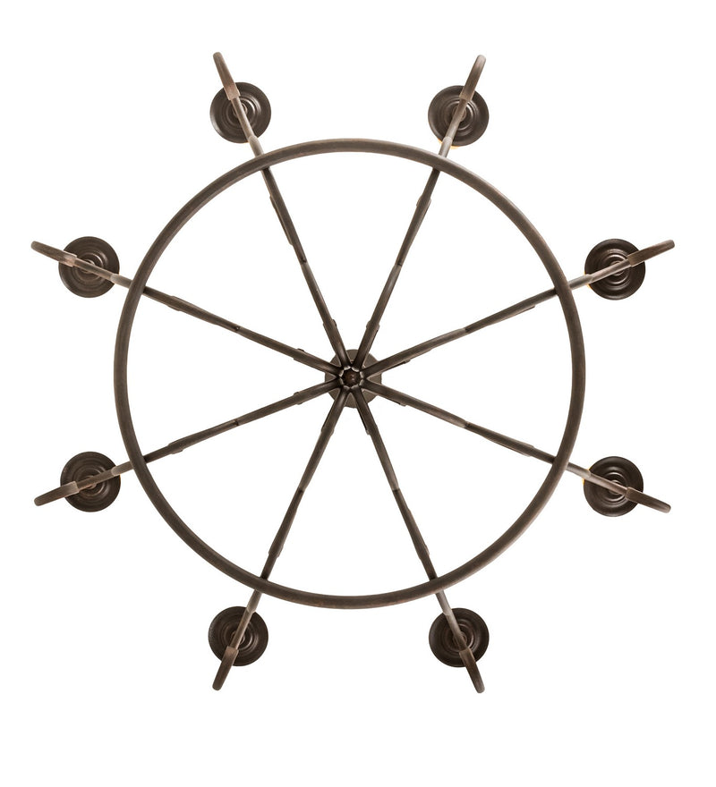 Meyda Tiffany 194321 Eight Light Chandelier, Copper Rust
