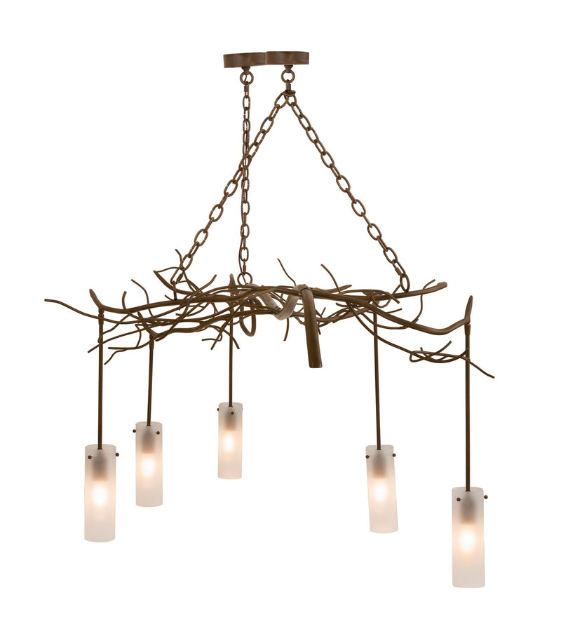 Meyda Tiffany 194362 Five Light Chandelier, Rustic Iron