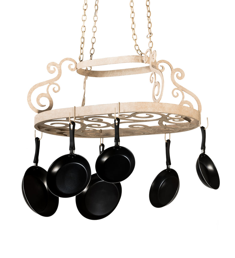Meyda Tiffany 194373 Pot Rack, Tuscan Ivory
