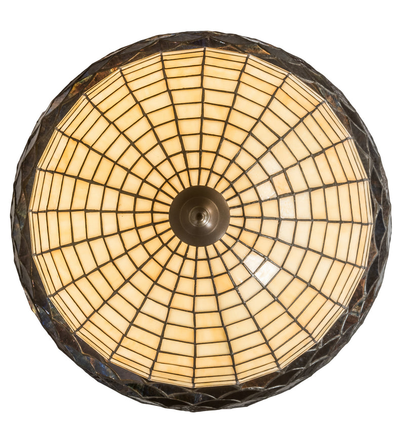 Meyda Tiffany 194421 Three Light Inverted Pendant, Antique Copper,Burnished