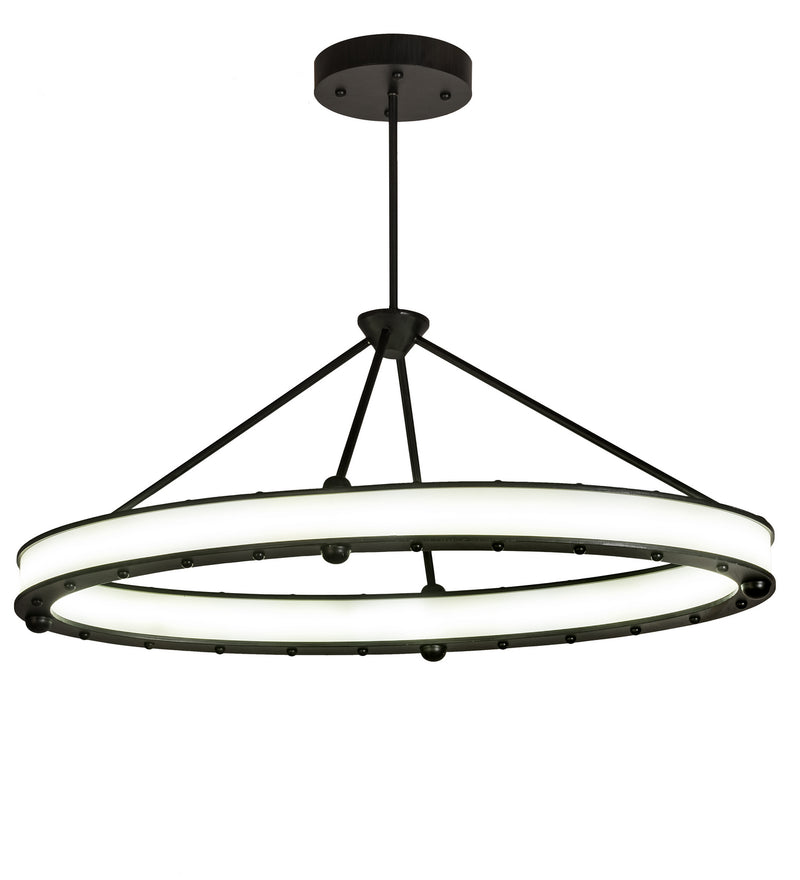 Meyda Tiffany 194571 LED Pendant, Brushed Blackened Steel