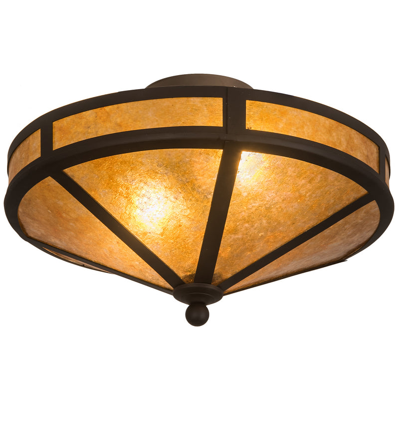 Meyda Tiffany 194677 Two Light Flushmount, Oil Rubbed Bronze