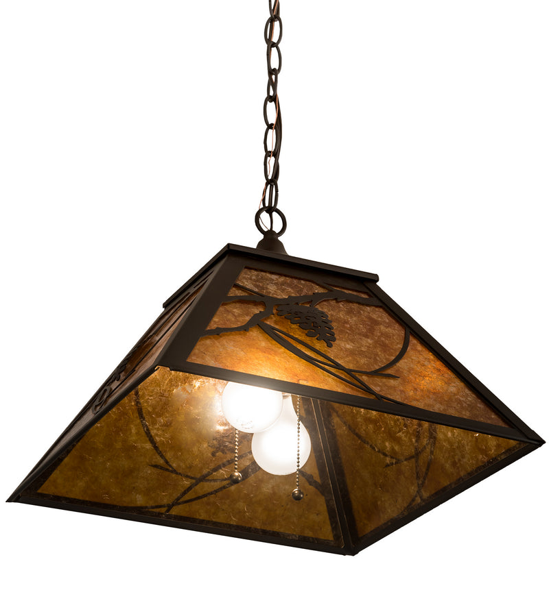 Meyda Tiffany 194678 Two Light Pendant, Oil Rubbed Bronze