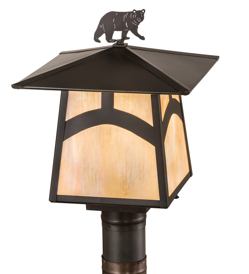 Meyda Tiffany 194723 One Light Post Mount, Craftsman Brown