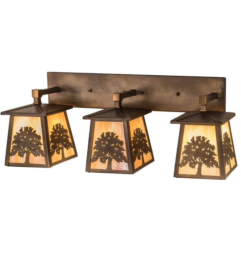 Meyda Tiffany 194756 Three Light Wall Sconce, Antique Copper
