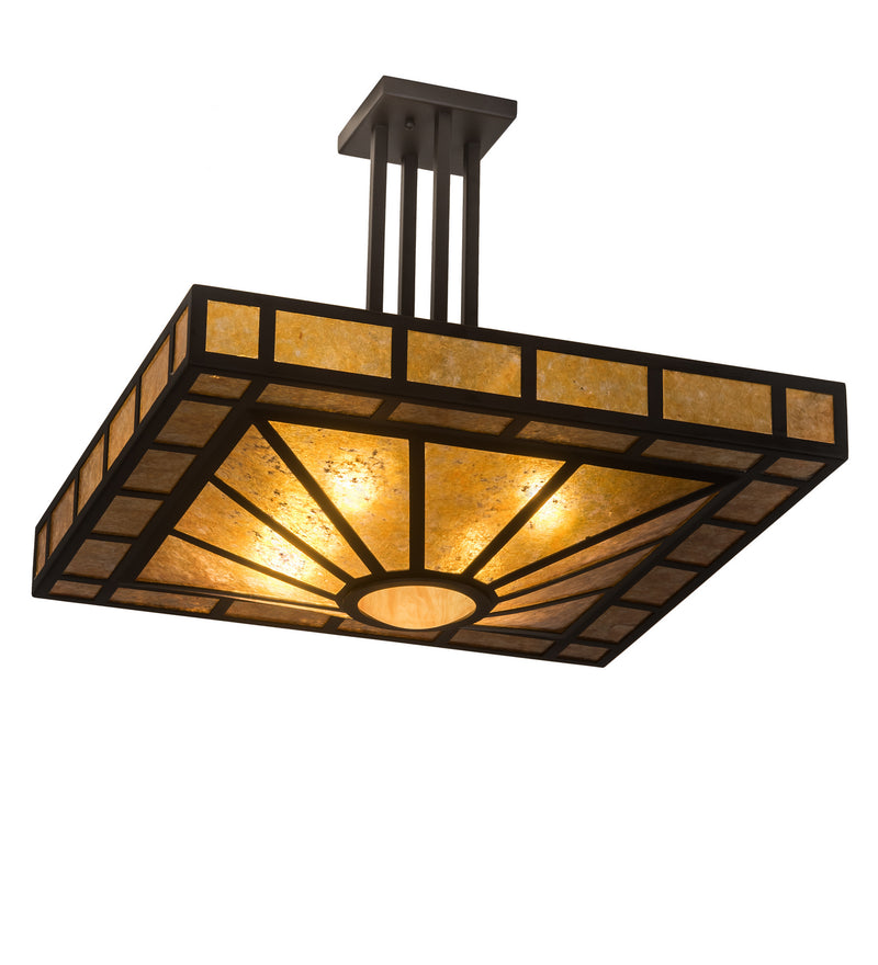 Meyda Tiffany 194822 Four Light Semi-Flushmount, Oil Rubbed Bronze