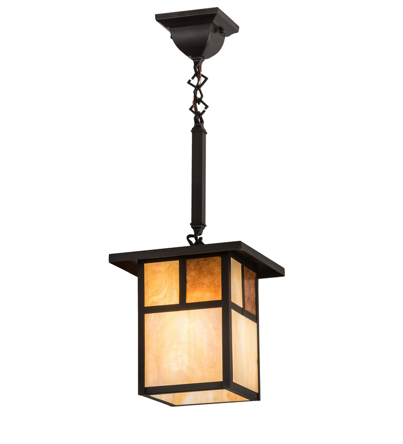 Meyda Tiffany 194826 One Light Pendant, Craftsman Brown