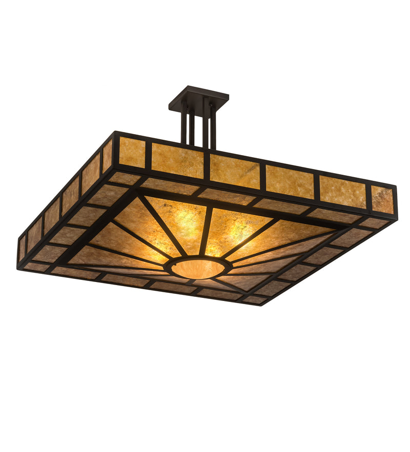 Meyda Tiffany 194853 Four Light Semi-Flushmount, Oil Rubbed Bronze
