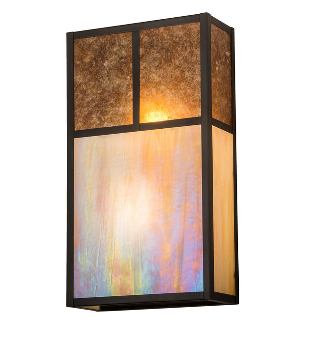 Meyda Tiffany 194854 Two Light Wall Sconce, Craftsman Brown