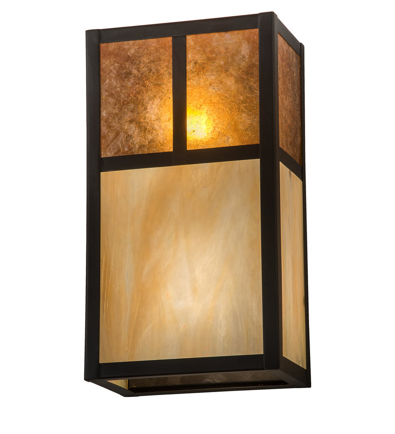 Meyda Tiffany 194871 Two Light Wall Sconce, Craftsman Brown