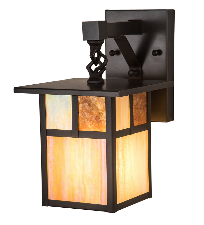 Meyda Tiffany 194877 One Light Wall Sconce, Craftsman Brown