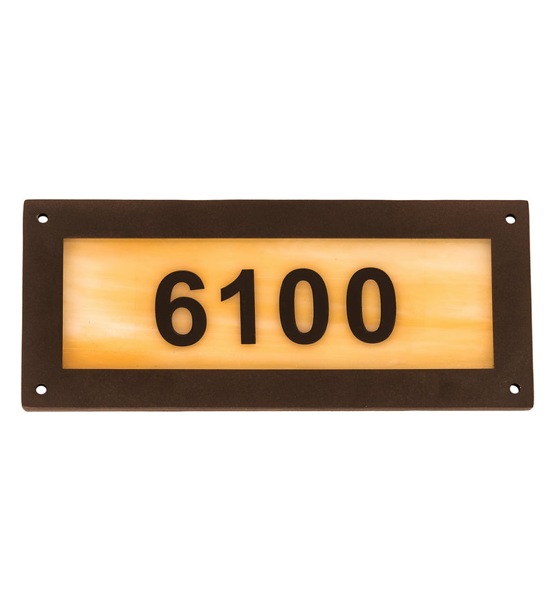 Meyda Tiffany 195162 Personalized Number Plate, Mahogany Bronze