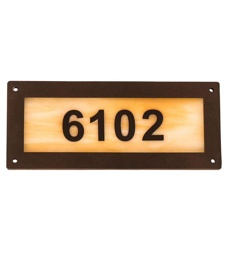 Meyda Tiffany 195165 Personalized Number Plate, Mahogany Bronze