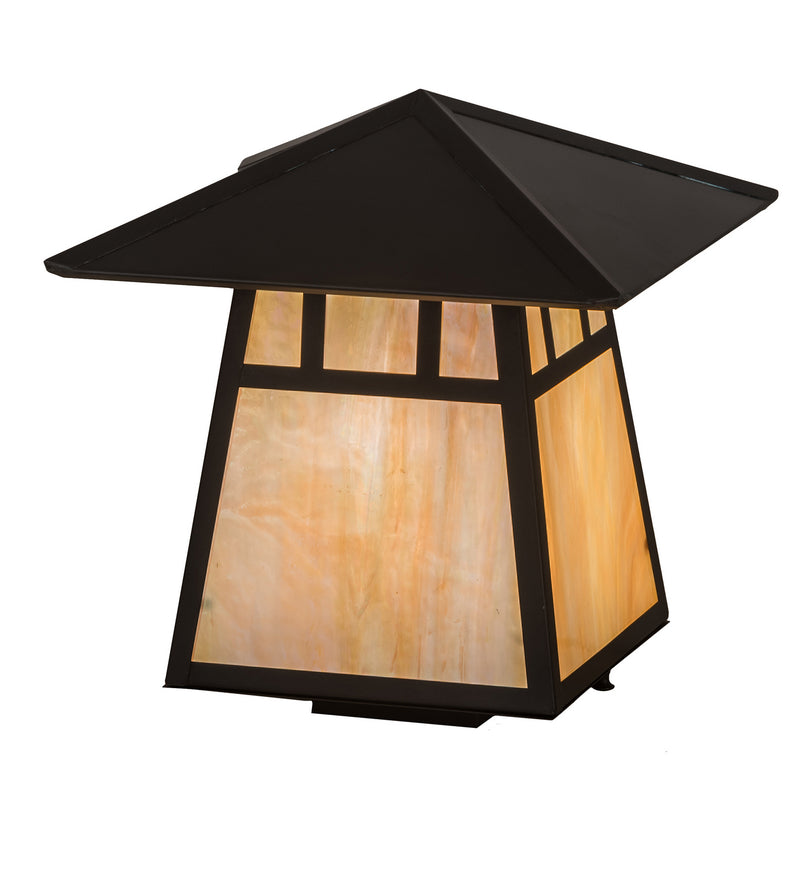 Meyda Tiffany 195178 One Light Pier Mount, Craftsman Brown