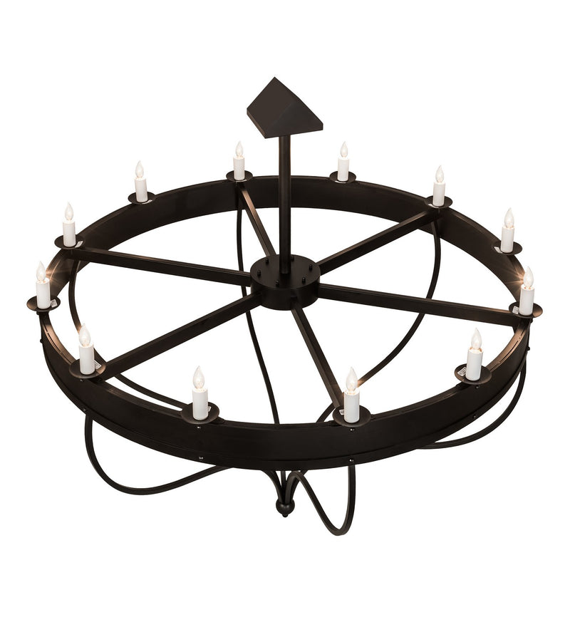 Meyda Tiffany 195314 12 Light Chandelier, Blackwash