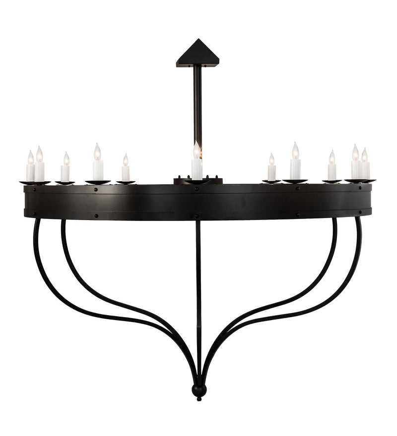 Meyda Tiffany 195314 12 Light Chandelier, Blackwash