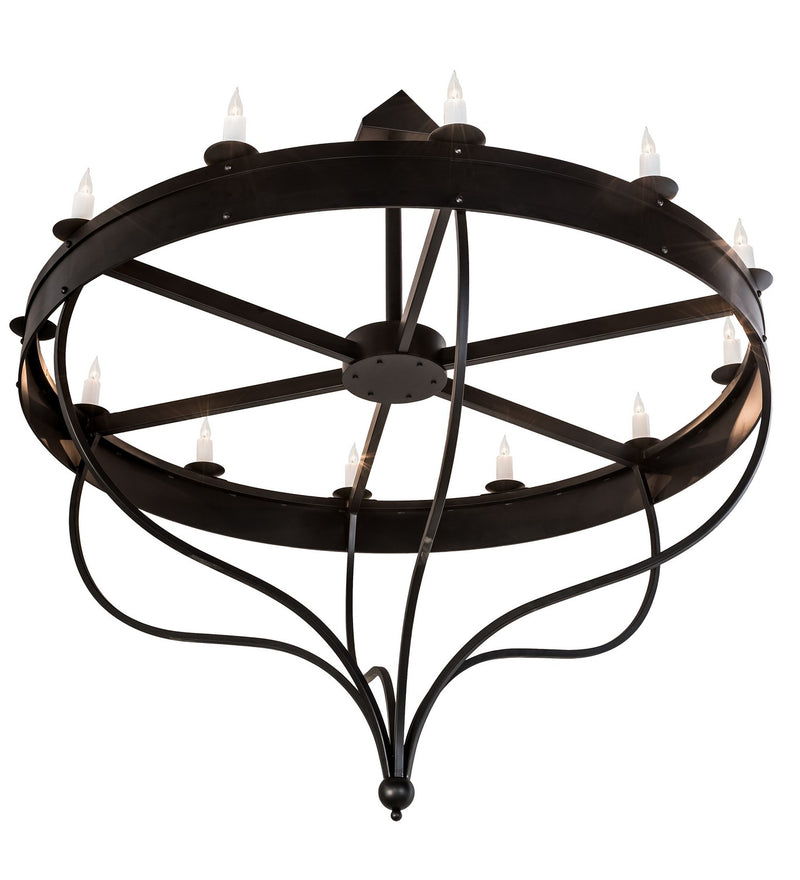 Meyda Tiffany 195314 12 Light Chandelier, Blackwash