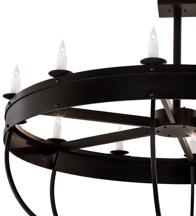 Meyda Tiffany 195314 12 Light Chandelier, Blackwash