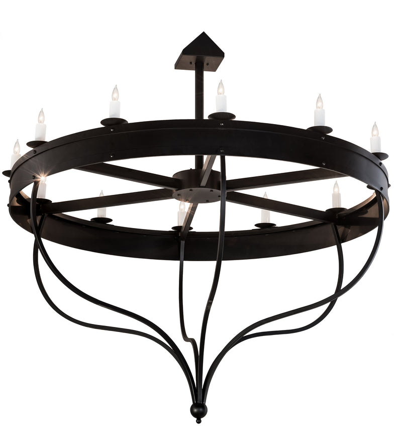 Meyda Tiffany 195314 12 Light Chandelier, Blackwash