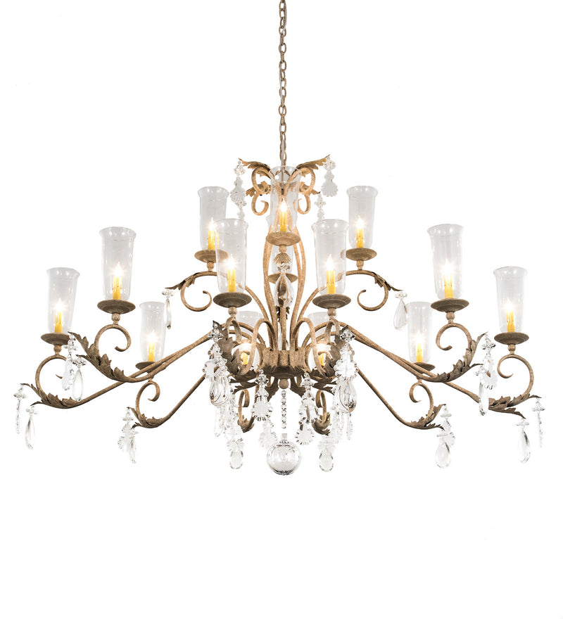 Meyda Tiffany 195401 14 Light Chandelier, Tuscan Ivory