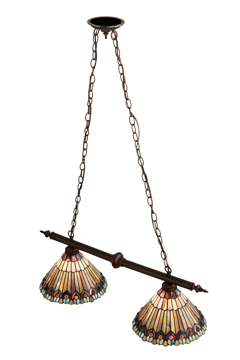 Meyda Tiffany 195518 Two Light Island Pendant, Mahogany Bronze