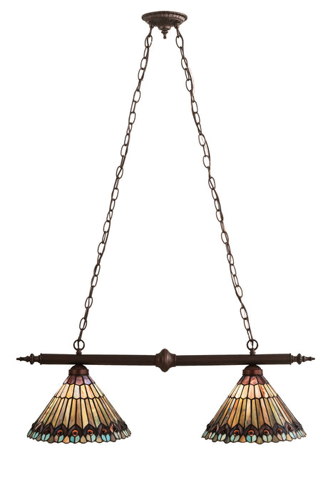 Meyda Tiffany 195518 Two Light Island Pendant, Mahogany Bronze