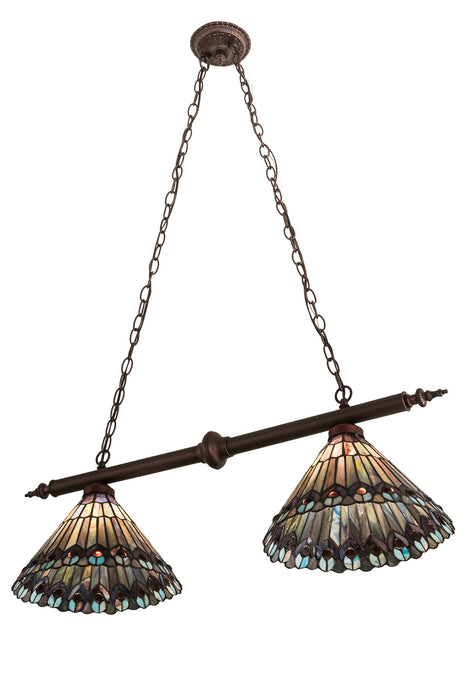 Meyda Tiffany 195518 Two Light Island Pendant, Mahogany Bronze