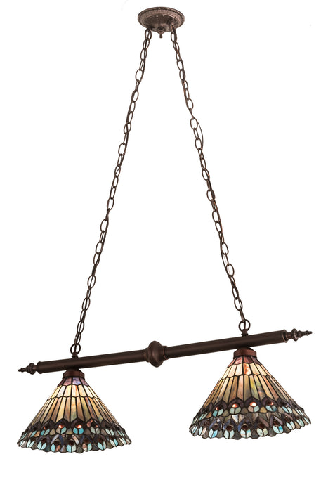 Meyda Tiffany 195518 Two Light Island Pendant, Mahogany Bronze