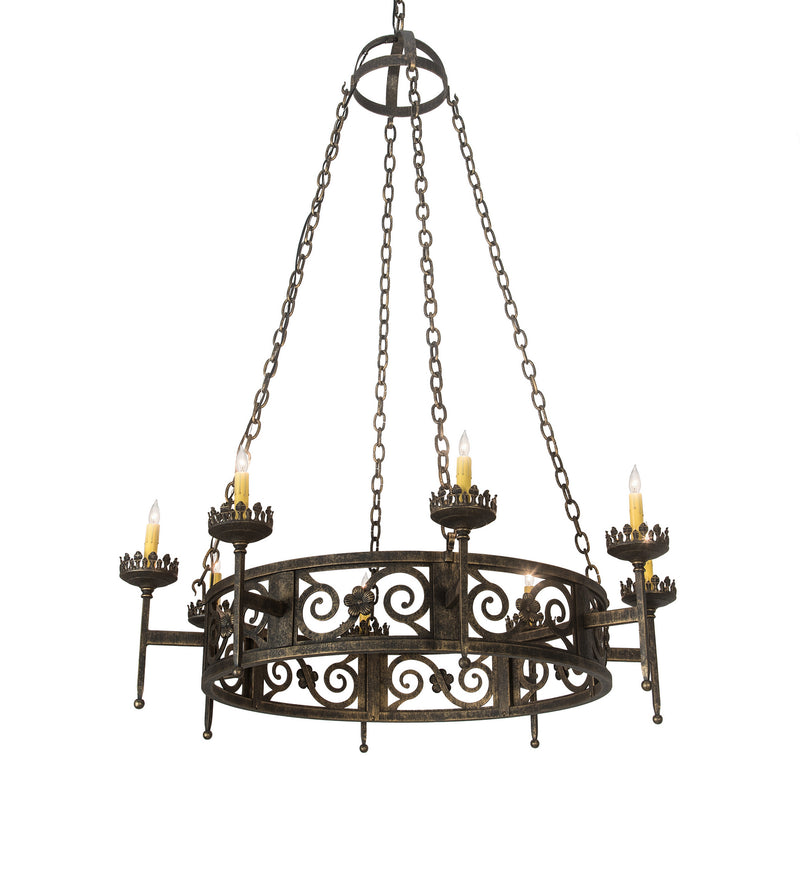 Meyda Tiffany 195754 Eight Light Chandelier, English Bronze