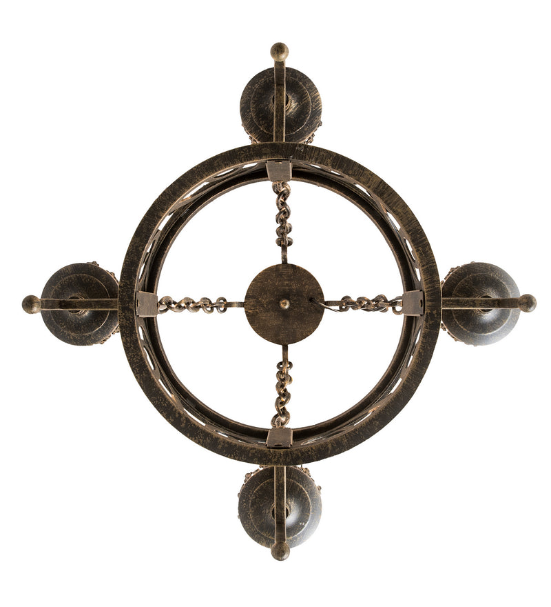 Meyda Tiffany 195785 Four Light Chandelier, English Bronze