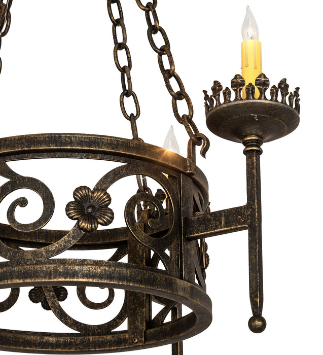 Meyda Tiffany 195785 Four Light Chandelier, English Bronze
